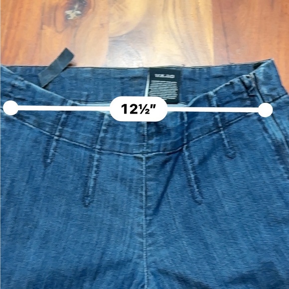 BUFFALO by David Bitton Wilma stretch mid rise wide leg,dark blue wash. Size 28 - Picture 10 of 10